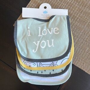 NWT Cloud Island 4-Pack Bibs